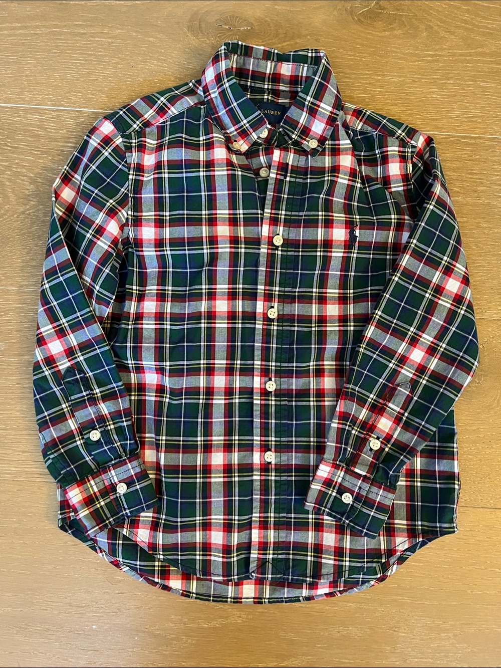 Ralph Lauren Boys Plaid Button Down Shirt size 5